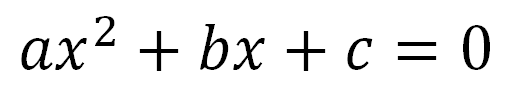 Ecuación algebraica de segundo orden Ecuación algebraica de segundo orden