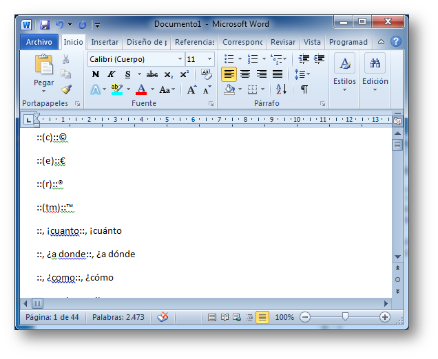 Macro ejecutada en Word