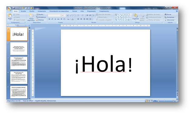 presentación PPTX en español