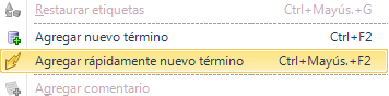 SP2 Agregar nuevo término