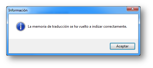 Indizar la TM - Fin