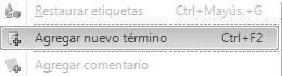 SP1 Agregar nuevo término