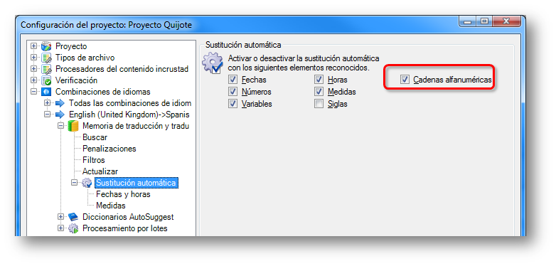 SP2 cadenas alfanuméricas - Proyecto