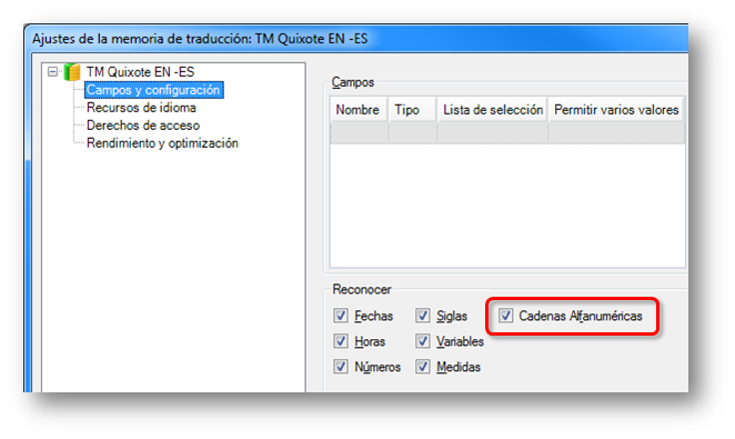 SP2 cadenas alfanuméricas - TM