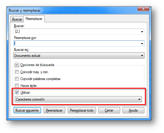 comodines de Trados Studio - reemplazar