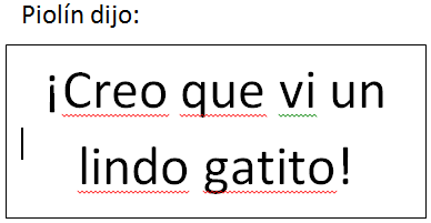 Texto corrido cambiado de idioma