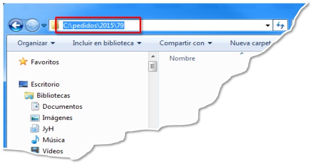 Explorador de Windows con barra de herramientas seleccionada