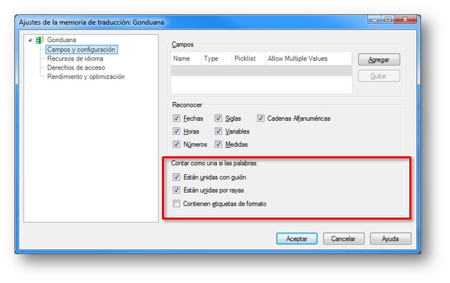 Nuevo recuento de palabras en Trados Studio 2015