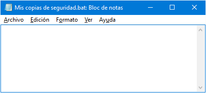 Bloc de notas vacío