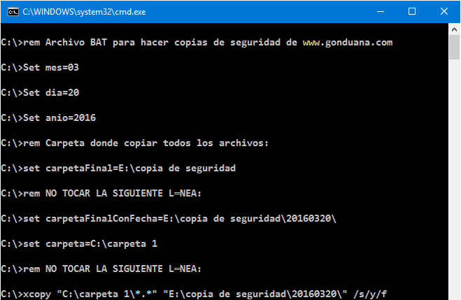 automatizar la copia de seguridad