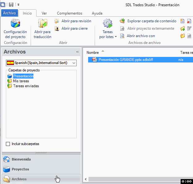 Explorar carpeta de contenido desde la vista Archivos de Studio