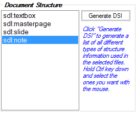 Seleccionar note como estructura de documento en SDLXLIFF Toolkit