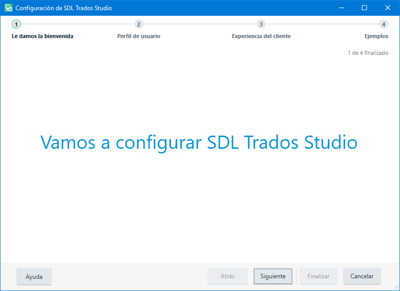 Asistente Configuración de Trados Studio 2019 1