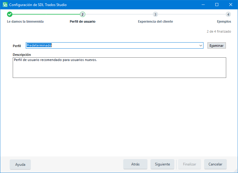 Asistente Configuración de Trados Studio 2019 2