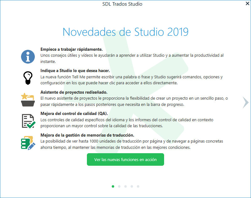Bienvenidos a Trados Studio 2019 - 1