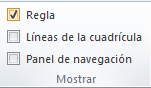 Cinta Vista - Mostrar Regla de Word