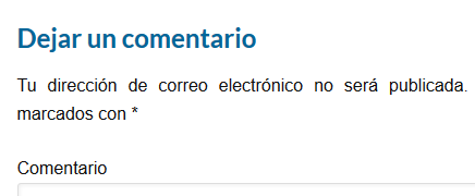 Deja un comentario - SIN corregir
