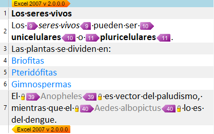 Editor - Todos los segmentos con el contenido incrustado