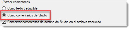 Extraer comentarios - Como comentarios de Studio