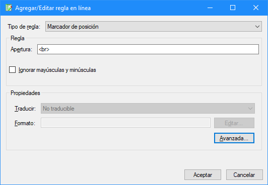 Marcador de posición para la etiqueta br