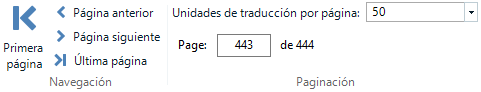 Navegación y Paginación en Trados Studio 2019