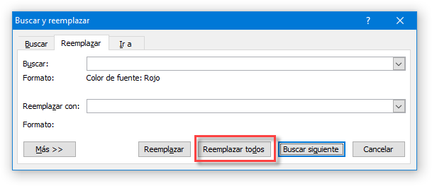 Reemplazar todo en Word