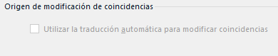 Trados Studio 2017 - Origen de modificación de coincidencias