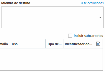 Trados Studio 2019 - Asistente de nuevo proyecto - Agregar idioma de destino con nombre