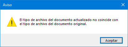 Trados Studio 2019 - Mensaje de error por extensión diferente