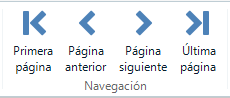 Vista Memorias de traducción - Navegación - con Última página traducida