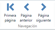 Vista Memorias de traducción - Navegación - sin Última página