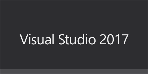 pantalla de presentación de Microsoft Visual Studio 2017