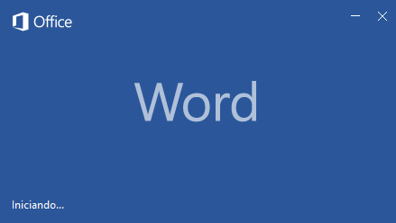pantalla de presentación de Microsoft Word 2016 2
