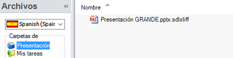 presentación original en Trados Studio